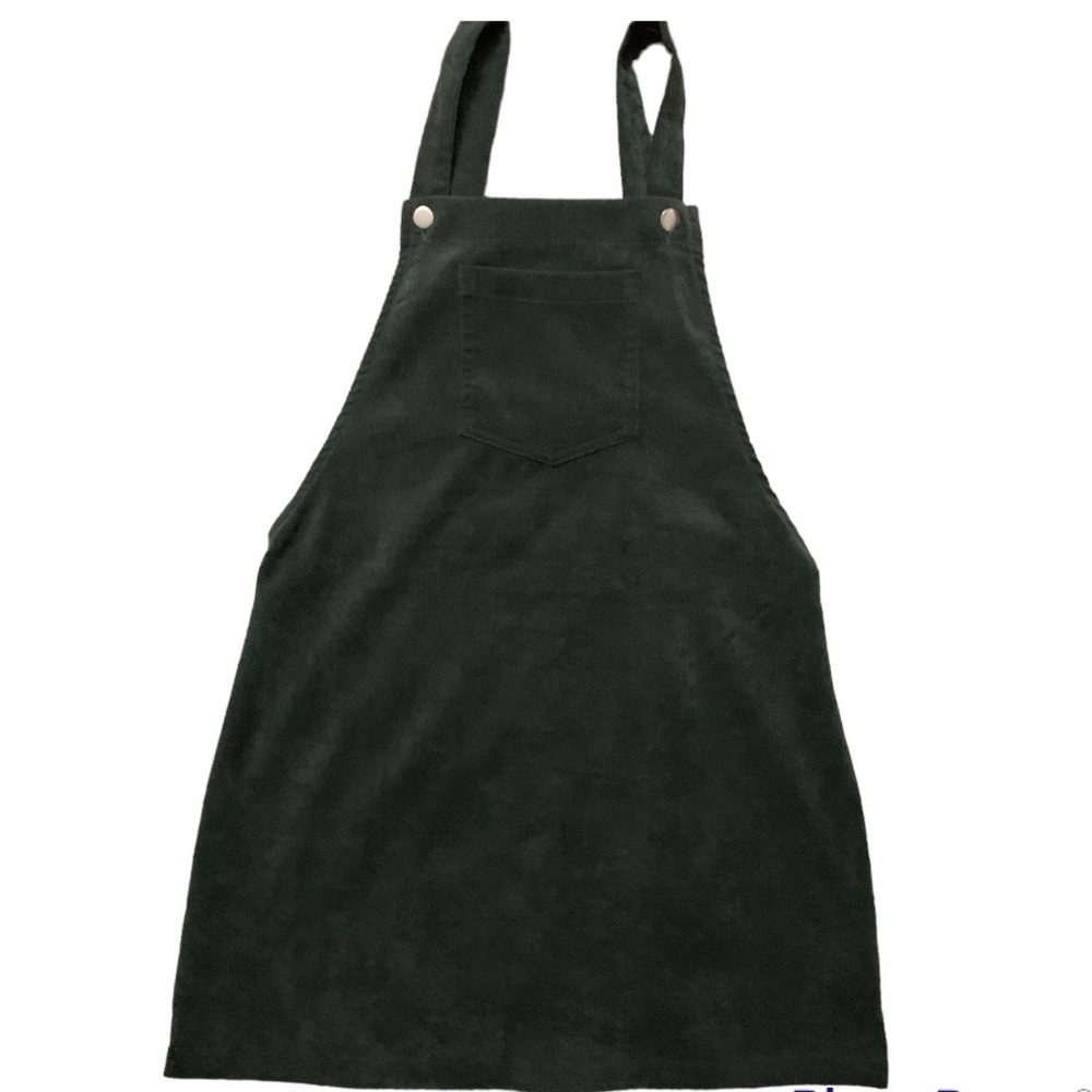 Dungaree Mini Skater Corduroy A-Line Dress